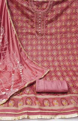 Gajri Viscose Organza Position Work Unstitched Dress Material 3