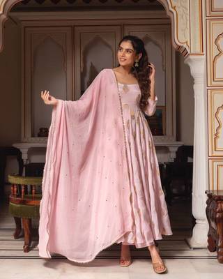 Women's designer gown pant with dupatta sets 1