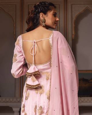 Women's designer gown pant with dupatta sets 4