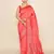 Elora pure soft silk floral designed banarasi weaving saree (peach & red)