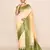 Elora pure soft silk floral designed banarasi weaving saree (light yellow & parrot green)