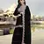 Trendmalls Women's Black Georgette Embroidery Kurta Sharara Set with Dupatta