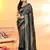 Elora pure soft silk woven designed banarasi saree (grey)