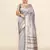 Elora soft silk leaf printed baluchari weaving saree (grey)