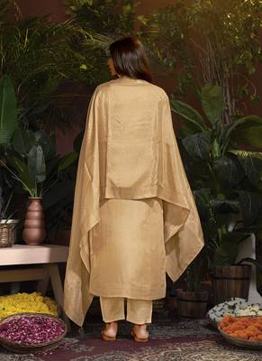 Jivora digital print jacquard butti style suits light natural with hand work. 3