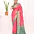 Elora soft silk banarasi woven floral weaving saree (pink)