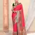 Elora pure soft silk banarasi plain weaving saree (pink)