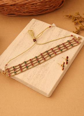 Tri-Color Elegance Choker Set 1