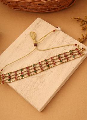 Tri-Color Elegance Choker Set 4
