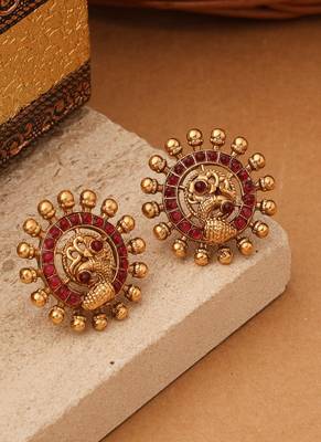 Gold pearl alloy necklace sets 4