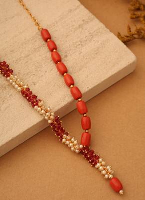 Crimson Dawn Beaded Necklace Set 4