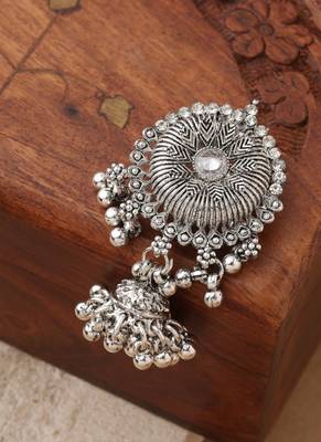 Silver studded jewellery alloy brooch 1
