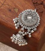 Silver studded jewellery alloy brooch
