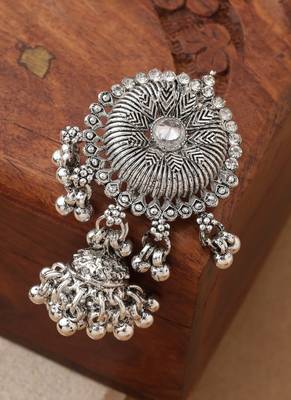 Silver studded jewellery alloy brooch 3