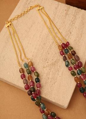 Golden Prism Layered Necklace" 3