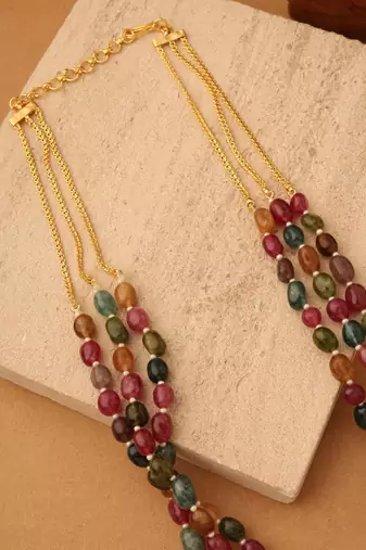 Golden Prism Layered Necklace"