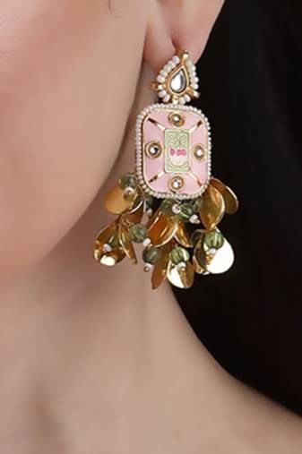 Gulaabi drop earring