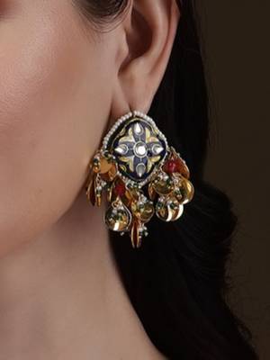 Cobalt drop earring 1