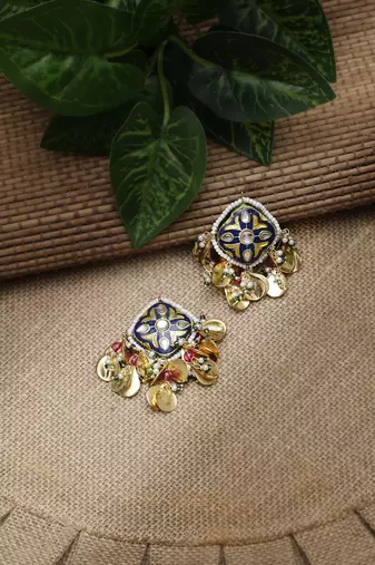 Cobalt drop earring