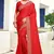 Red Sequin Zari Resham Embellished Art Silk Saree With Matching Blouse Piece