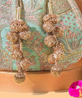 Turquoise amer turquoise potli bag 3