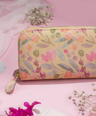 Yellow cynthia floral printed wallet 2