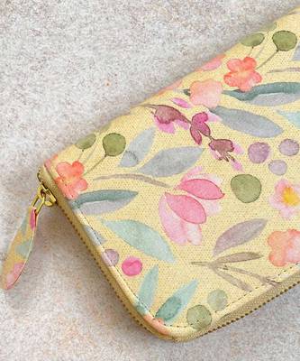 Yellow cynthia floral printed wallet 4