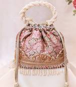 Pink elora pink potli bag