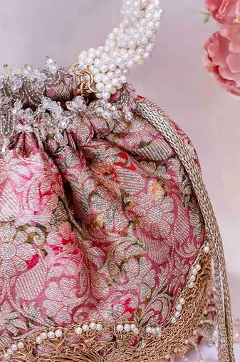 Pink elora pink potli bag