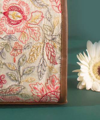 Multi ivy floral embroidered hand bag 4