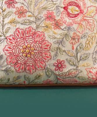 Multi ivy floral embroidered hand bag 5