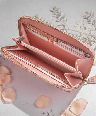 Cream linea embroidered wallet cream 3