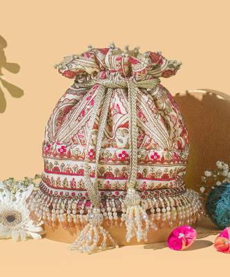 Off white rumi potli bag 1