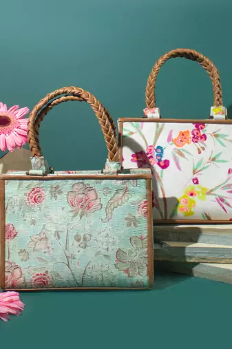 Multi color wallflower printed hand bag