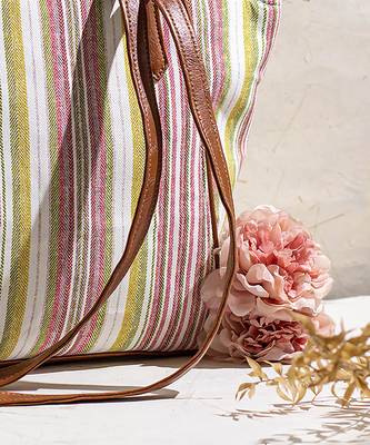 Pink brown new yorker tote bag 3