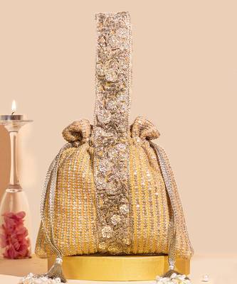 Light orange tara potli bag 2