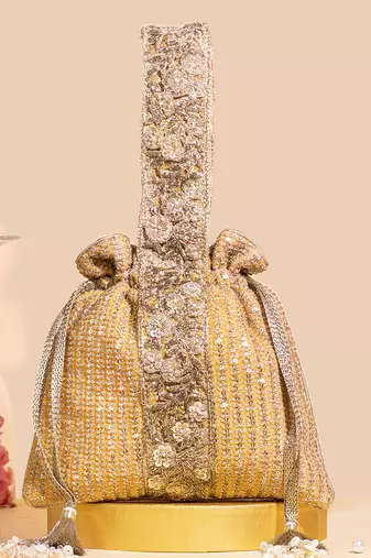Light orange tara potli bag