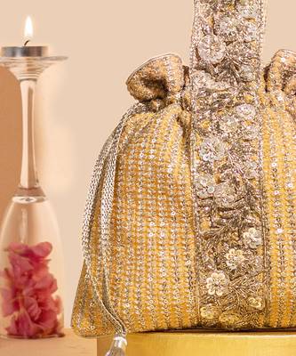 Light orange tara potli bag 4