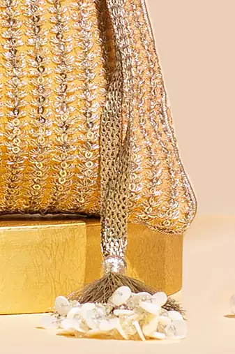 Light orange tara potli bag