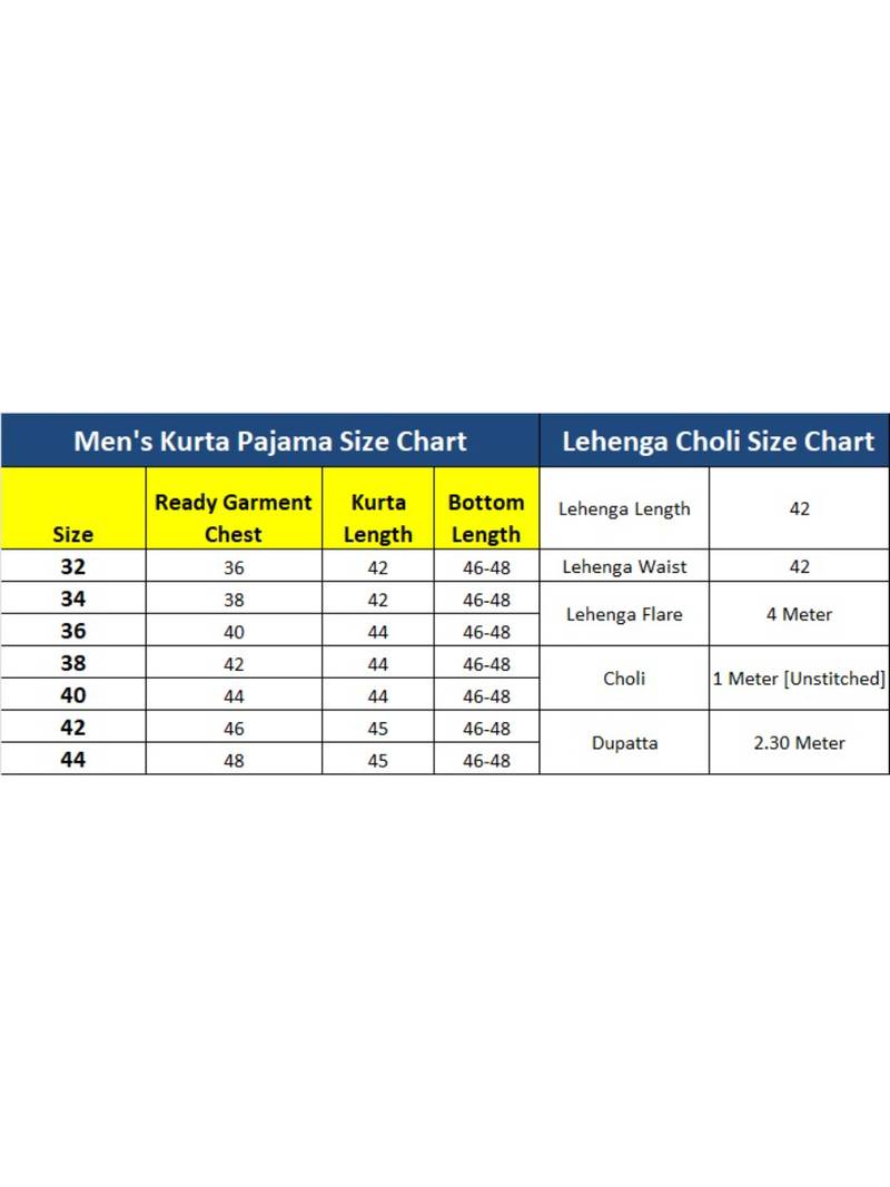 White navratri/garba matching combo couple outfit kurta pajama with semi-stitched lehenga choli