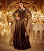 Black ombre wing gown