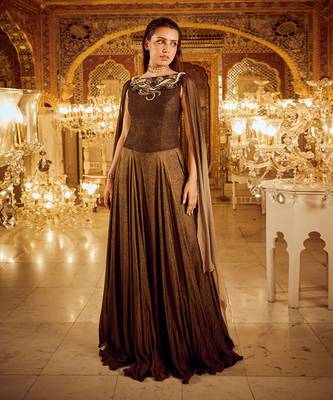 Black ombre wing gown 2