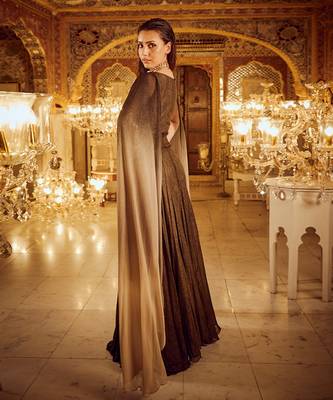 Black ombre wing gown 3