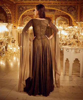Black ombre wing gown 4