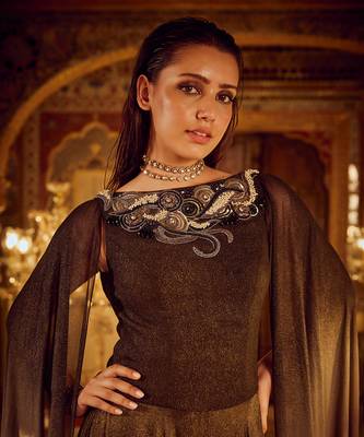 Black ombre wing gown 5