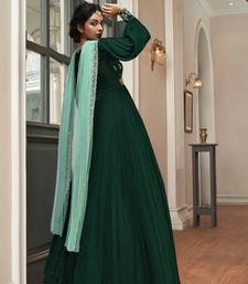 Georgette Embroidery Anarkali Kurta Pant Set with Dupatta