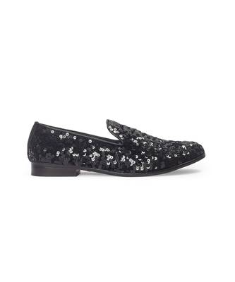 Black glamorous sequin slipons 2