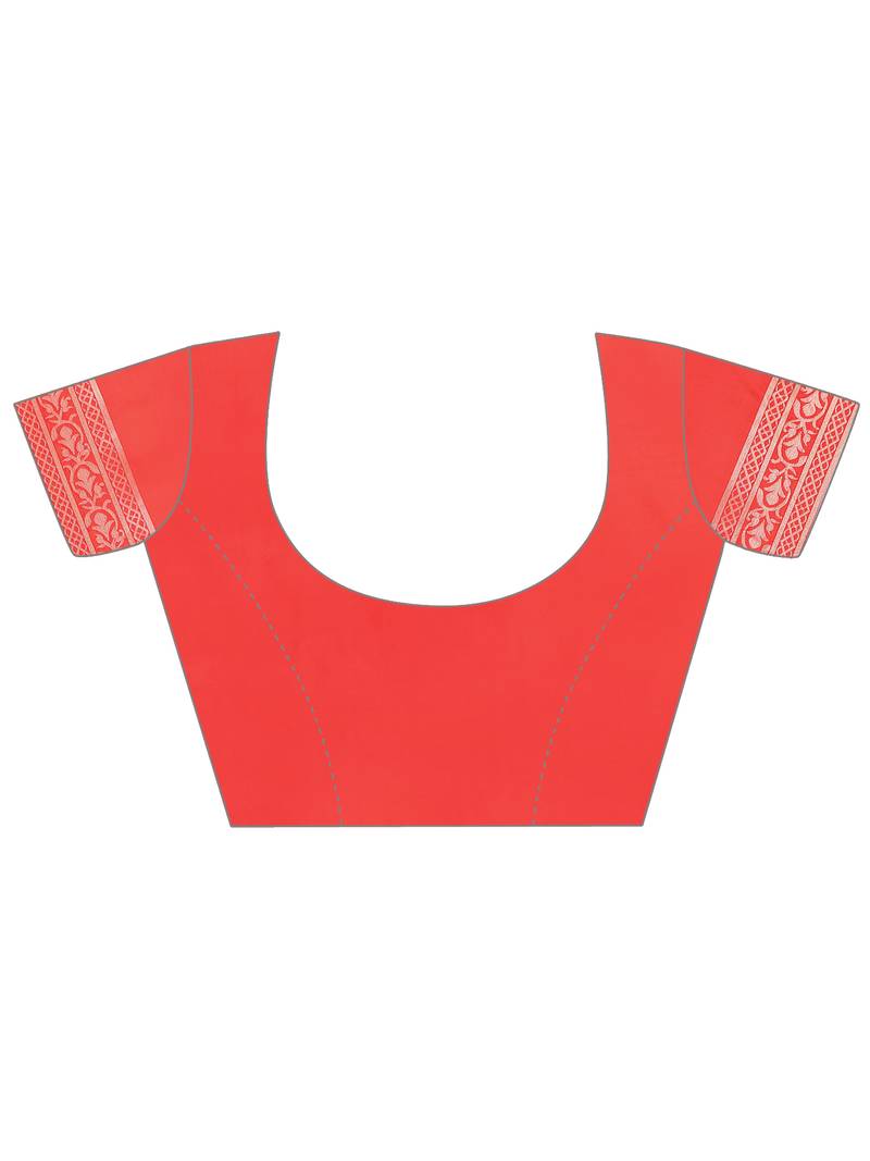 Elora pure soft silk banarasi weaving silk saree (peach)