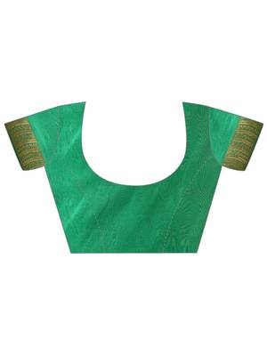 Elora pure cotton silk banarasi weaving saree (sea green) 7