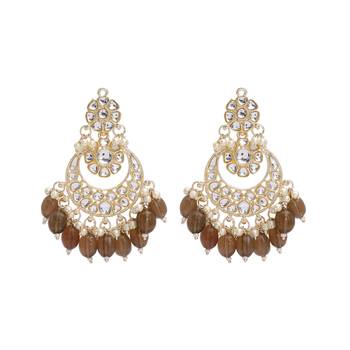   Beautiful Gold Plated Pearl Earrings for Wo  and Girls 3